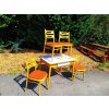 Jídelní kuchyňský stůl + 4x židle Ton Thonet retro 70.-80. léta