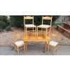 Rozkládací Jídelní Stůl + 4x Židle 70.-80. léta Socialismus Vintage RETRO