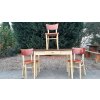 Jídelní stůl + 3x židle Ton Thonet vintage patina retro
