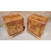2x Komoda, noční stolek, skříňka, Art Deco, retro