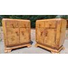 2x Komoda, noční stolek, skříňka, Art Deco, retro