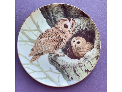 Dekorační talíř Sovy