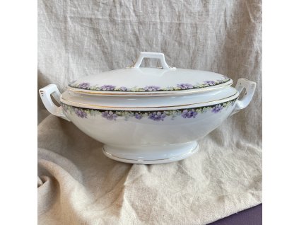 Porcelánová terina Fialky