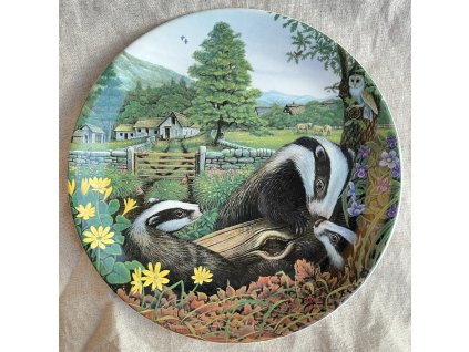 Sběratelský talíř Rodina jezevců