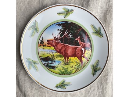 Talíř s loveckým motivem