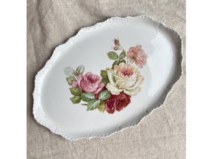 Oválný podnos růže