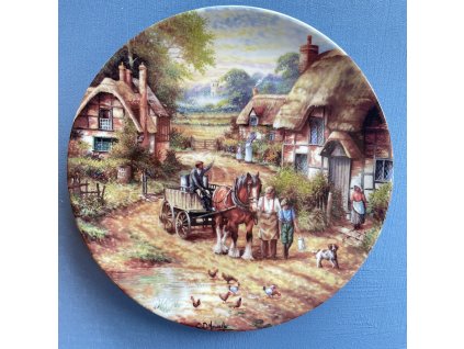 Sběratelský talíř Wedgwood Early Morning Milk škrábnutí