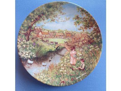 Sběratelský talíř Wedgwood Village Stream