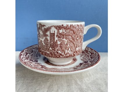 Hrnek s podšálkem Broahurst hnědá