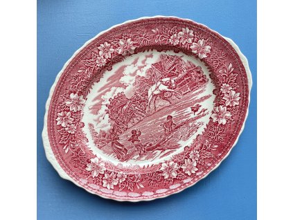 Oválný podnos Coaching Taverns krakelace