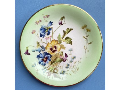 Mělký talíř květy macešky