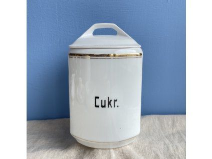 Porcelánová dóza Cukr