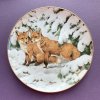 Dekorační talíř Lišky