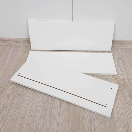 Bílé čelo k zásuvce 54 cm sada 3 ks