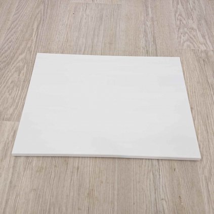 Bílá dřevěná deska 46x35 cm