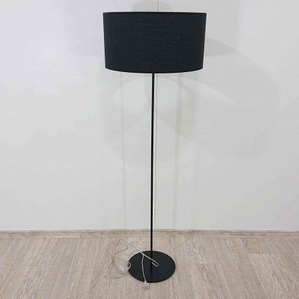 Černá stojací lampa 148 cm