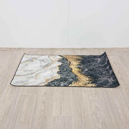 Černo-bílý pratelný koberec 80x140 cm – Mila Home