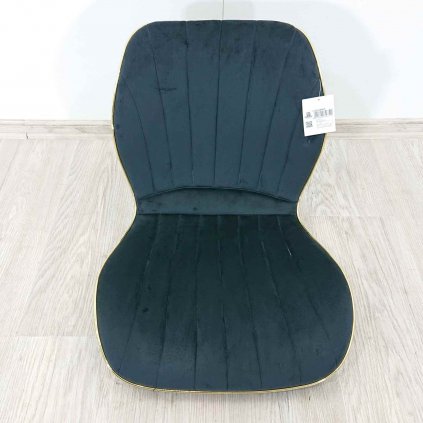 Sedák k černé polstrované jídelní židli Mauro Ferretti Paris