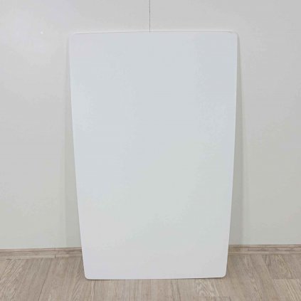 Bílá stolová deksa 120x75 cm