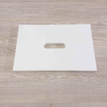 Bílá dřevěná deska 36x24 cm