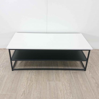 Černo-bílý konferenční stolek Actona, 125 x 60 cm