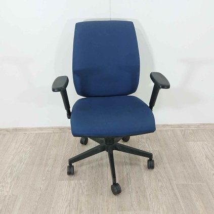 Kancelářská kolečková židle s područkami Antares tmavě modrá