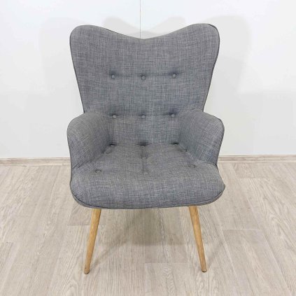 Křeslo Vicky - šedé Kare