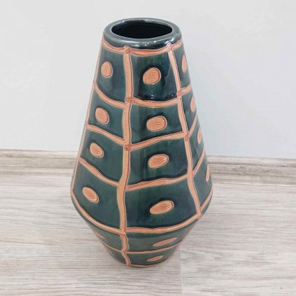 Černá keramická váza Mocca Dots 35cm Kare
