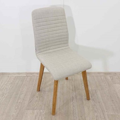 Bílá čalouněná jídelní židle Lara Ecru Kare