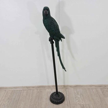Socha Papoušek na bidýlku Tyrkysový 116cm Kare