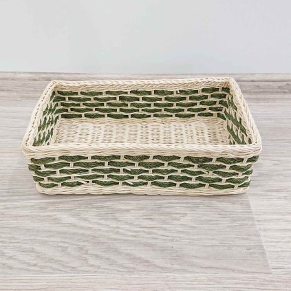Proutěný košík zelený