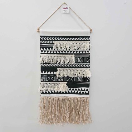 Nástěnná jutová macramé dekorace 33x75 cm Clayre & Eef