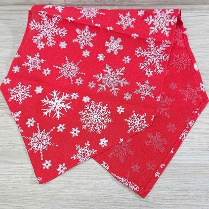 Vánoční běhoun na stůl červený 33x140 cm Dakls