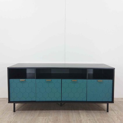 Zelený/černý TV stolek 151x65 cm Olivia CosmoLiving by Cosmopolitan