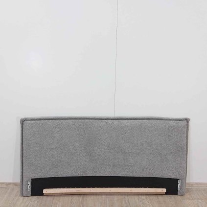 Šedé čalouněné čelo postele 155x72 cm Ropez