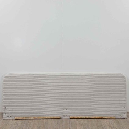 Béžové manšestrové čalouněné čelo postele 200x73 cm