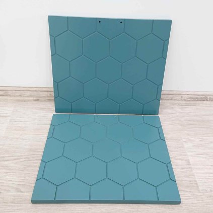 Modrá nábytková dvířka 36x32 cm sada 2 ks