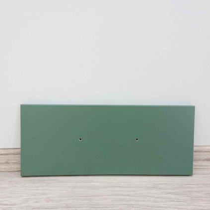 Zelené dřevěné čelo zásuvky 38 cm