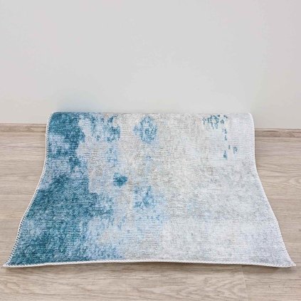 Modro-krémový pratelný běhoun 80x200 cm Blue Waves Vitaus