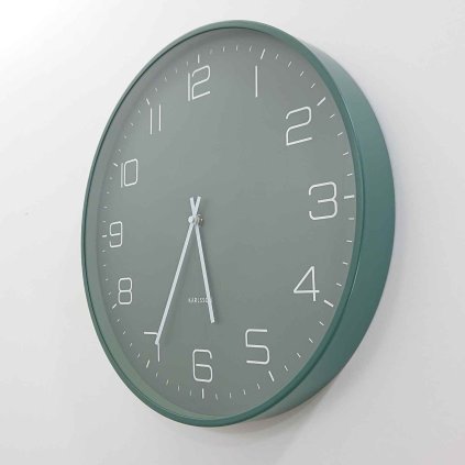 Zelené nástěnné hodiny Lofty o 40 cm Karlsson
