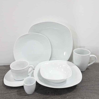 Bílý jídelní servis pro 6 porcelán 48dílný Creatable moebelix