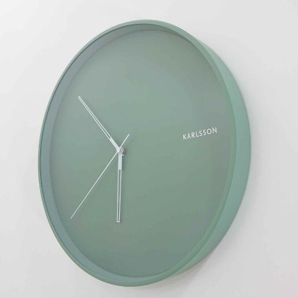 Mátově zelené nástěnné hodiny Karlsson Hue, o 40 cm