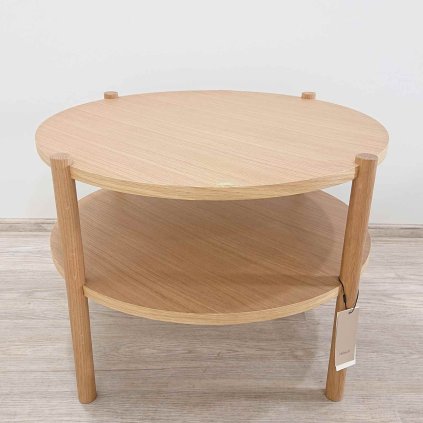 Kulatý konferenční stolek v dekoru dubu o 60 cm Acorn Hübsch