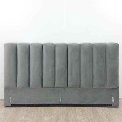Šedé čalouněné čelo postele 225x125 cm Micadoni