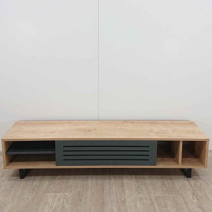 Hnědo-šedý TV stolek Safir