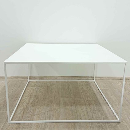 Bílý kovový konferenční stolek Moreno 80 x 80 cm Nordic Design