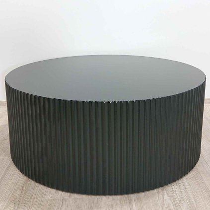 Černý konferenční stolek LUNDEN 90 cm