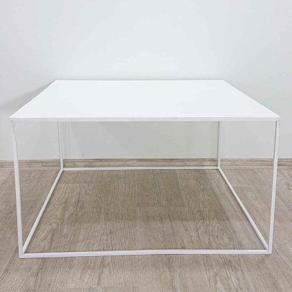 Bílý kovový konferenční stolek Moreno 80 x 80 cm Nordic Design