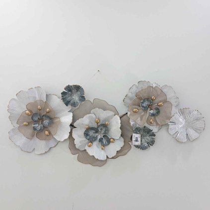 Nástěnná kovová dekorace Flowery, 119 cm Mauro Ferretti