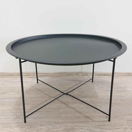 Černý kovový konferenční stolek o 75 cm Bastia House Nordic
